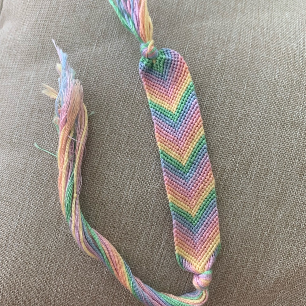 Pastel Chevron Braided Bracelet